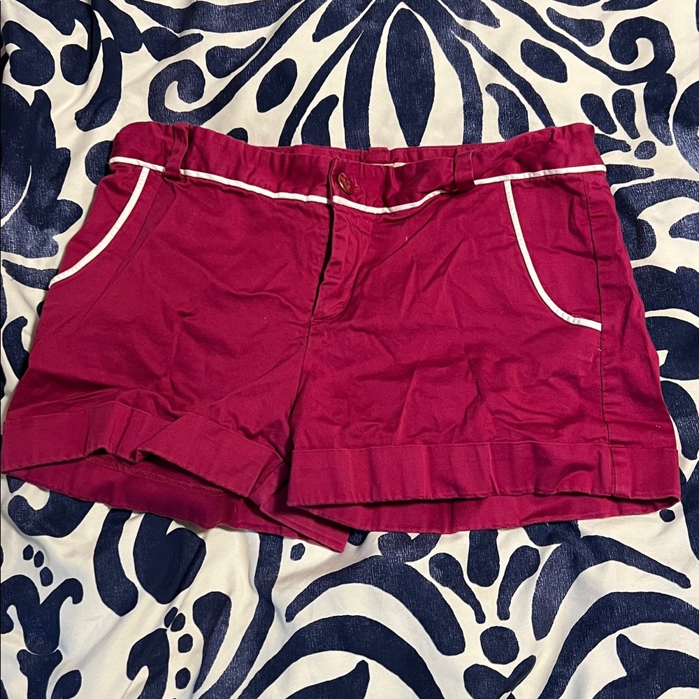 Banana Republic Women's Magenta Shorts with White Trim